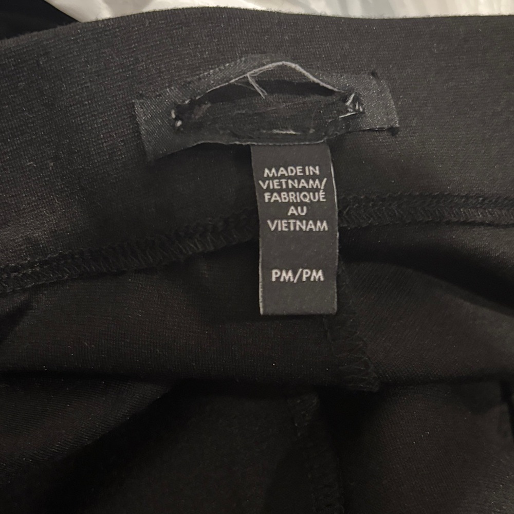 Eileen Fisher Cotton Tencel Black Ponte Wide-Leg Women's Pants, new without tags - Picture 5 of 6